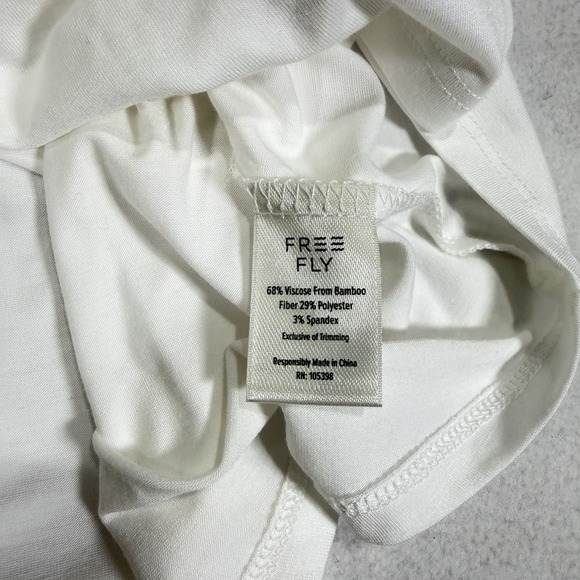 NWT Free Fly Bamboo Shade Hoodie II Lightweight Pullover Womens XL White - Picture 5 of 6